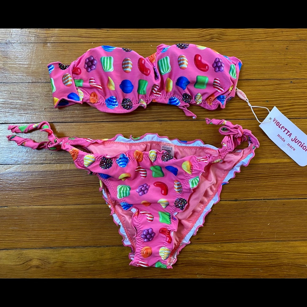 Girls pink bikini age 11-12